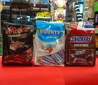 BOUNTY,MARS,SNICKERS MINIATURES